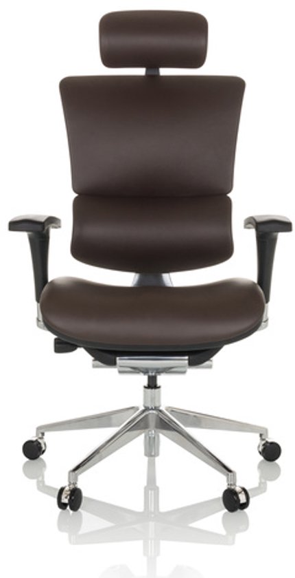 ERGO-U2L | Cuir - Fauteuil de direction de Luxe Marron foncé