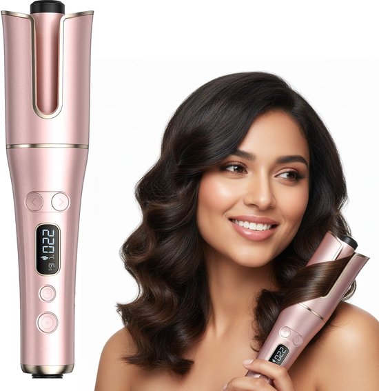 Goodcare EasyCurl Automatische krultang - Incl. Haarkam, haarklem - Krulborstel Roterend - Haarkruller Automatisch - Hair Curler - Airstyler