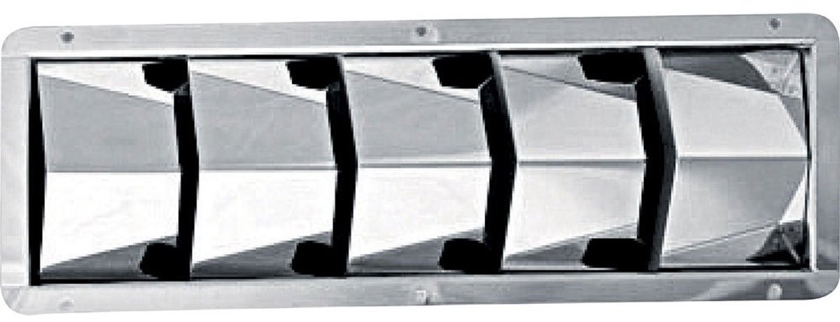 Attwood Roestvrij Staal Rechthoekig Ventilatierooster Zilver 288 x 111 x 22 mm
