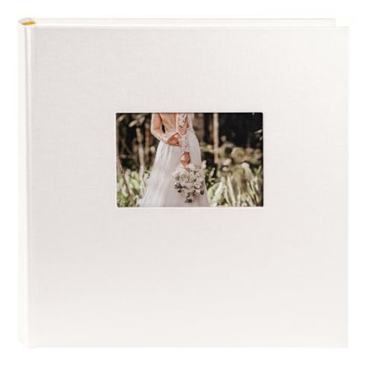 Bruiloftsalbum met venster, fotoalbum voor herinneringen, 30 x 31 cm, 100 witte pagina's