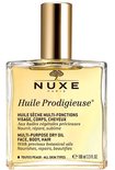 Nuxe Huile Prodigieuse multi-purpose dry oil in een glazen fles met gouden dop. 100 ml.