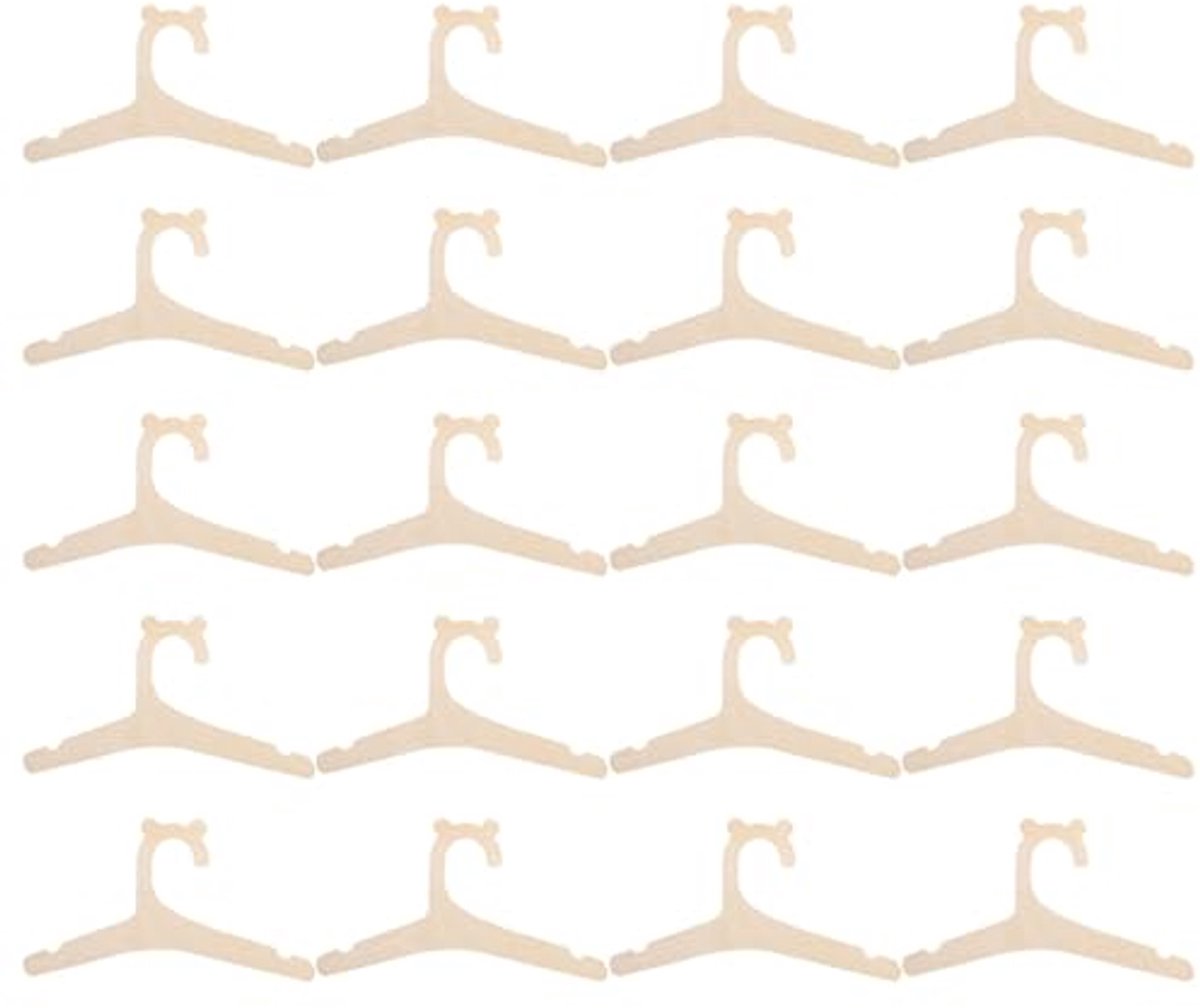 Houten Kinderkleerhangers - 20 Stuks - Berenvorm - Ruimtebesparend Ontwerp