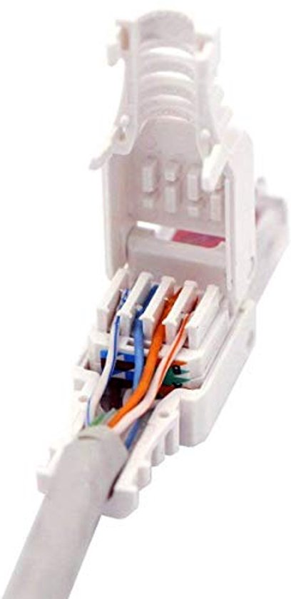 CAT6 Gigabit Netwerkstekker – RJ45 Direct Aansluiting Voor Ethernetkabels, Ideaal Voor Slaapkamers En Kantoren