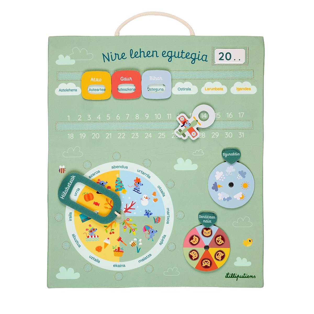 Lilliputiens Baskische Kalender Transparant Kinderen
