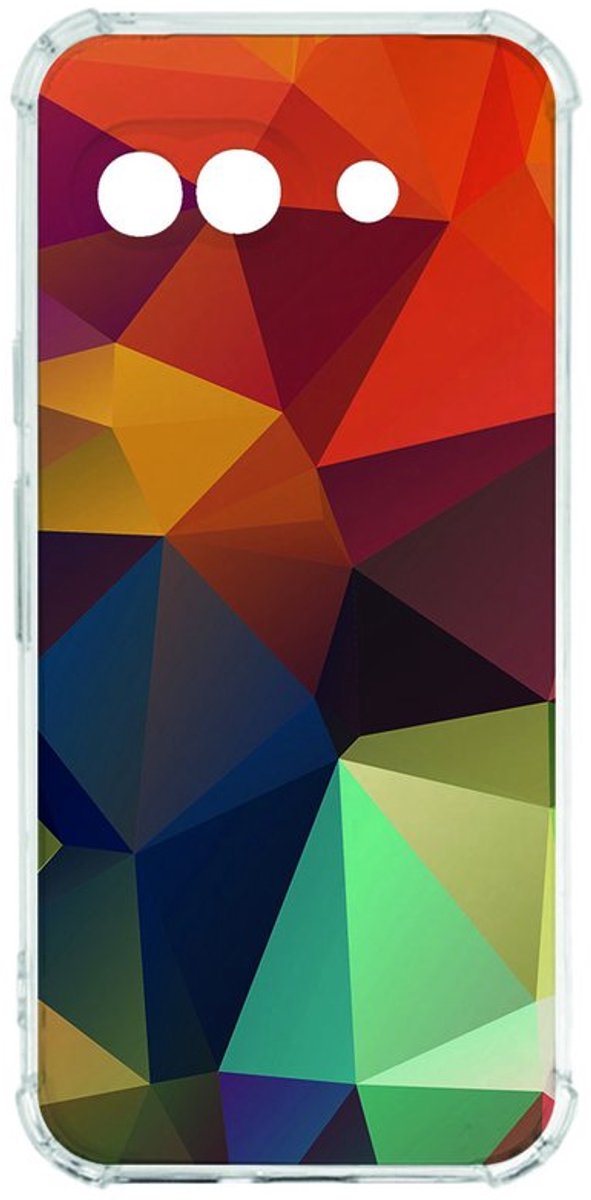 Google Pixel 9a Hoesje - Polygon Color TPU Antishock