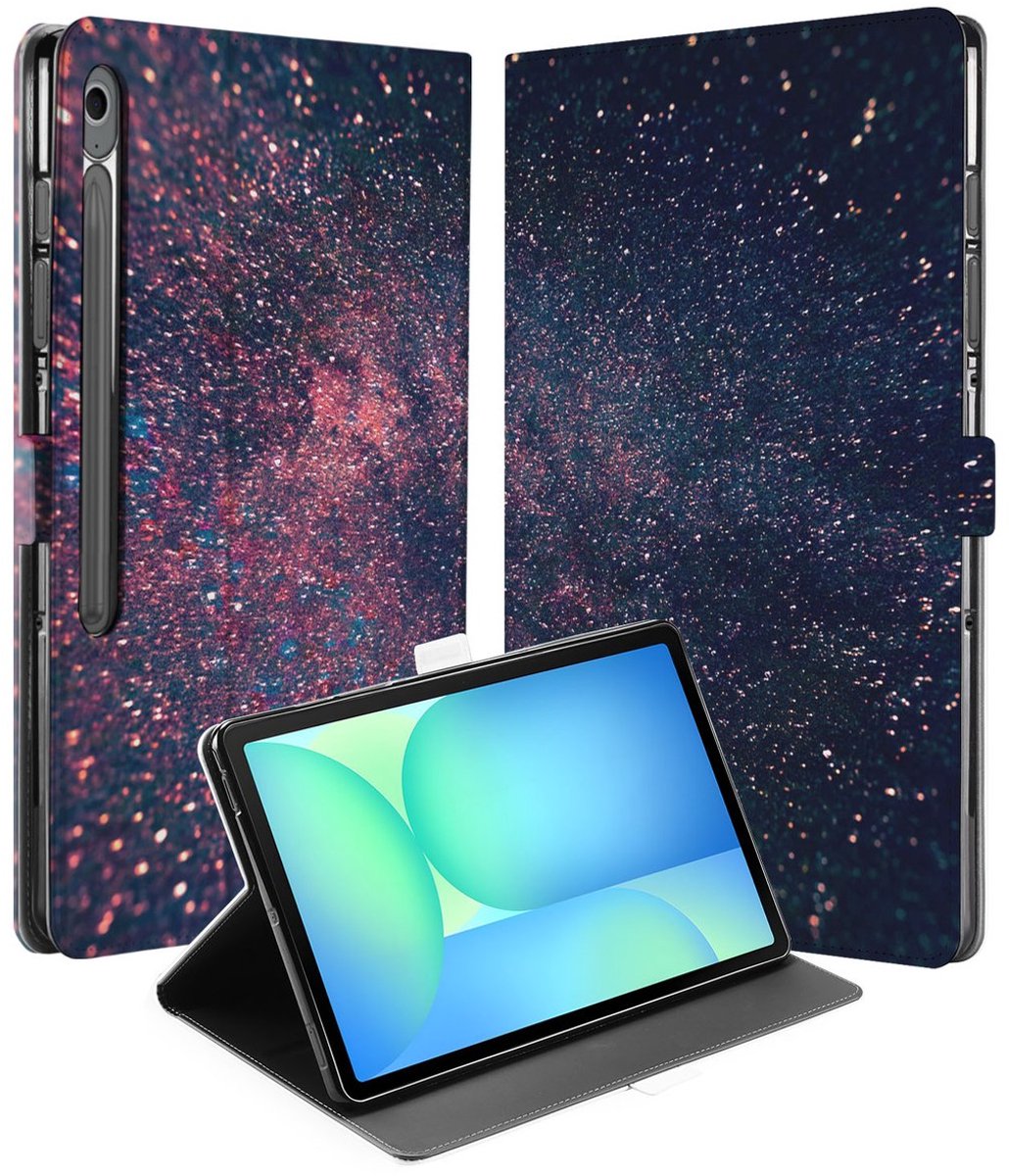 Samsung Galaxy Tab S10 FE Plus Tablet Hoesje Stars met Standaard