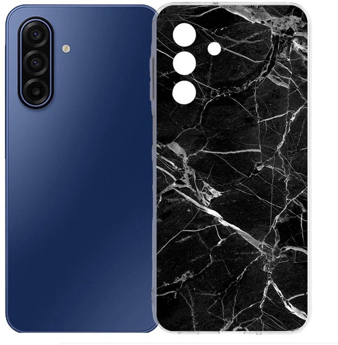 TPU Hoesje Samsung Galaxy A17 - Marmer Zwart Backcover