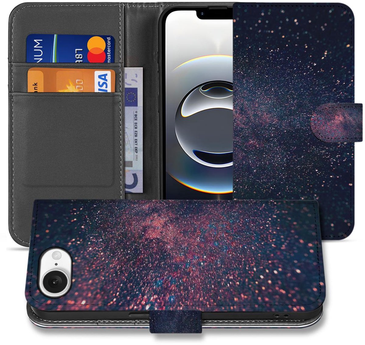 iPhone 16e/17e Book Case Stars