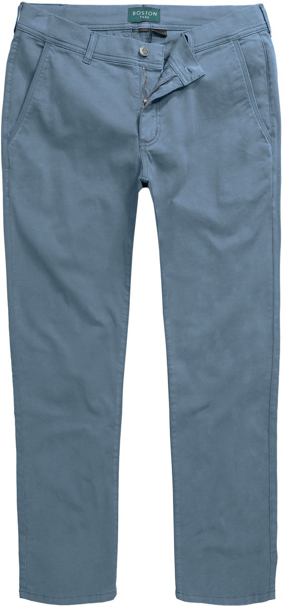 Boston Park - Heren - Chinobroek FLEXLASTIC® Buik-Fit Regular Fit - Blauw - Maat 52