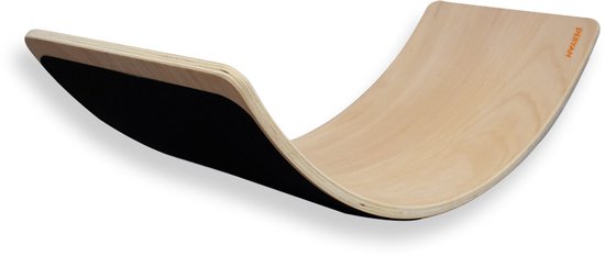 Deryan Luxe Balance Board XL met vilt - Balansbord - Blank gelakt sterk beukenhout - 90 cm