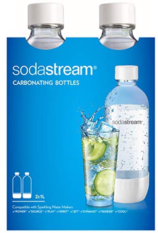 SodaStream GAIA, Wassersprudler mit CO2-Zylinder und 1x 1L spülmaschinenfeste Kunststoff-Flasche