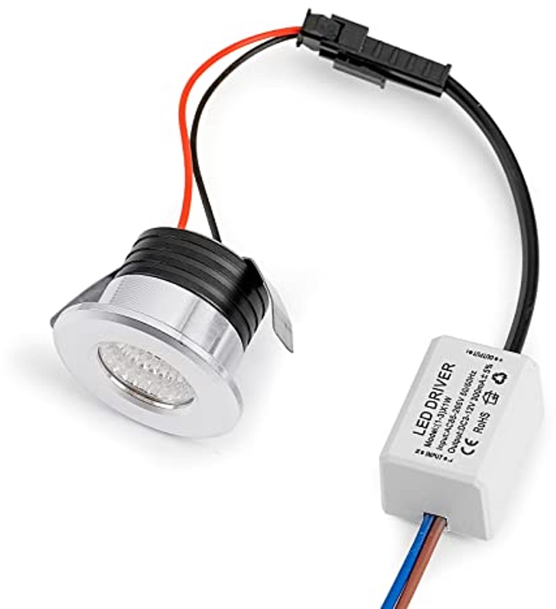 3W Mini Opbouwspot Zwenkbaar - Kleine Plafondverlichting voor Vitrines en Meubels