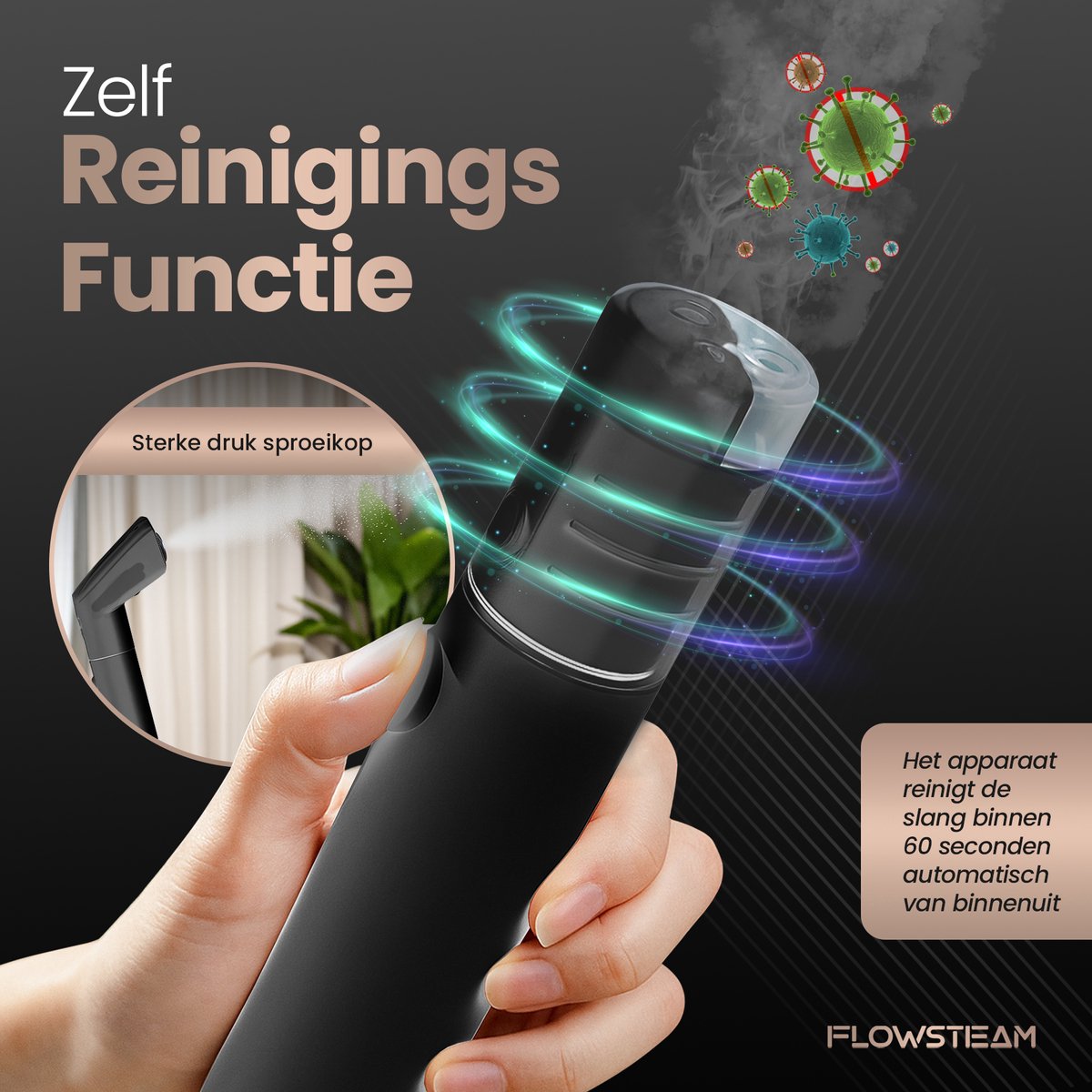 FLOWSTEAM 6-in-1 Stoomreiniger PRO 1700W - Tapijtreiniger thumbnail 6