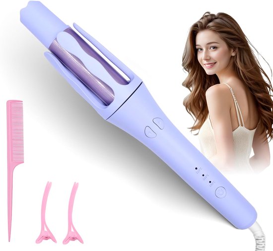 Automatische Krultang 32mm - Zelfdraaiend - voor Grote Krullen - 3 Temperatuurstanden -Snelle Verwarming - Geschikt voor Lang Haar