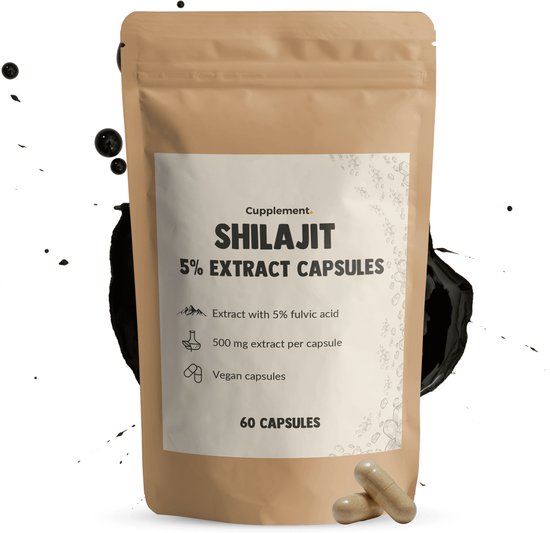 Cupplement Shilajit Extract (5%) 500 mg 60 Capsules - Himalaya Mumijo – Energie