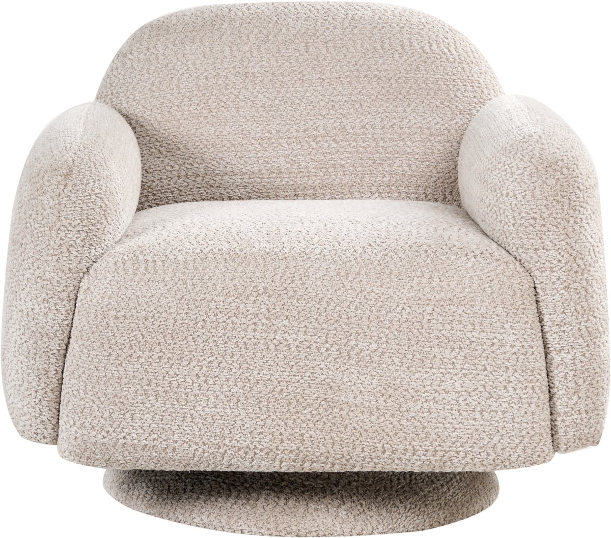 Afbeelding 2 van BELIANI AAPUA Fauteuil Draaibaar Beige Stof