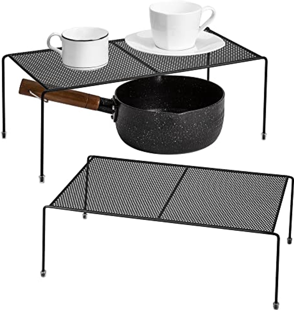 Organizer Plank voor Keukenkasten - Antislip Opbergplank Set van 2