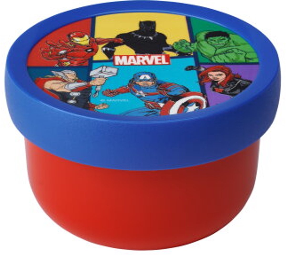 Mepal fruitbox Campus – 300 ml – Inclusief fruitvorkje – Sluit goed af – Snackdoosje – Avengers