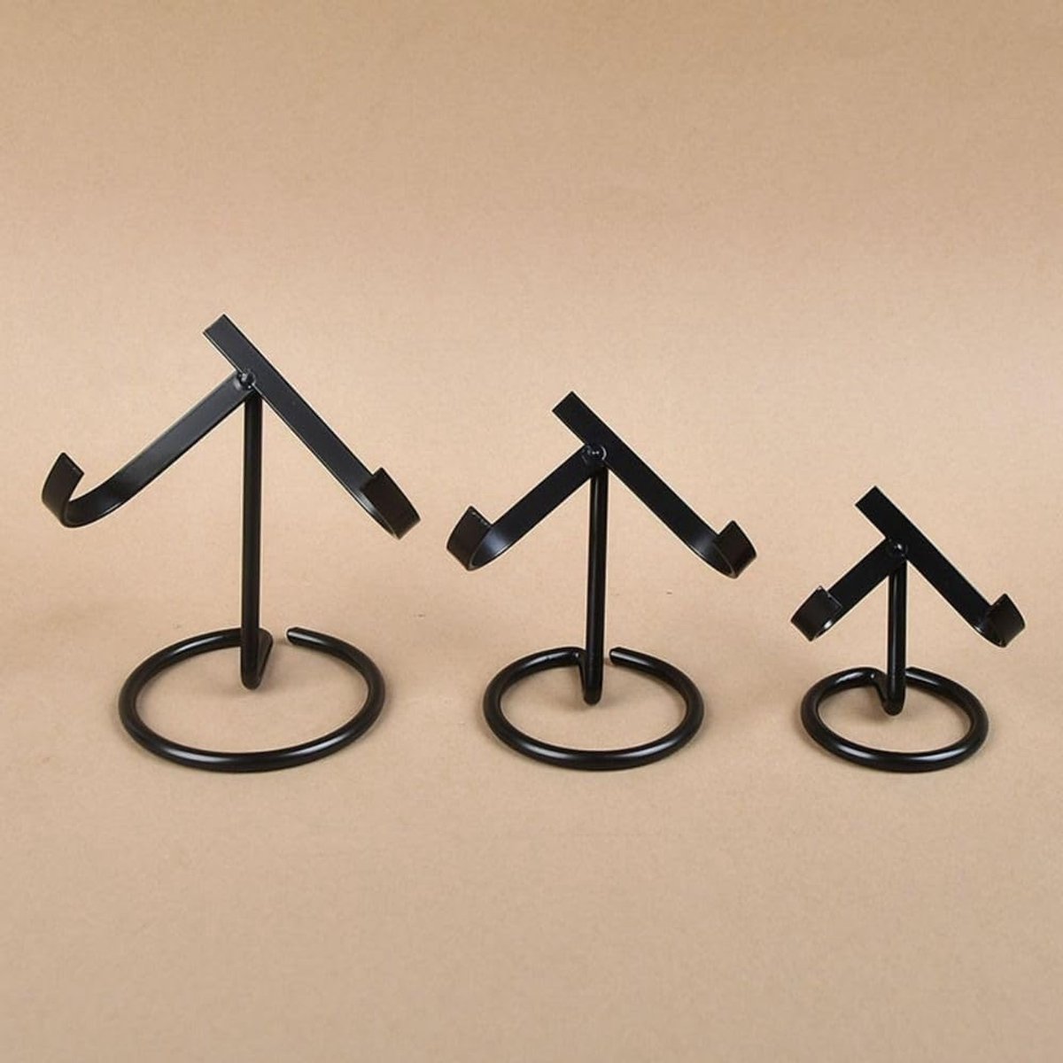 TOYANDONA 4 Stuks Mini Metalen Crystal Sphere Display Holders Stevige