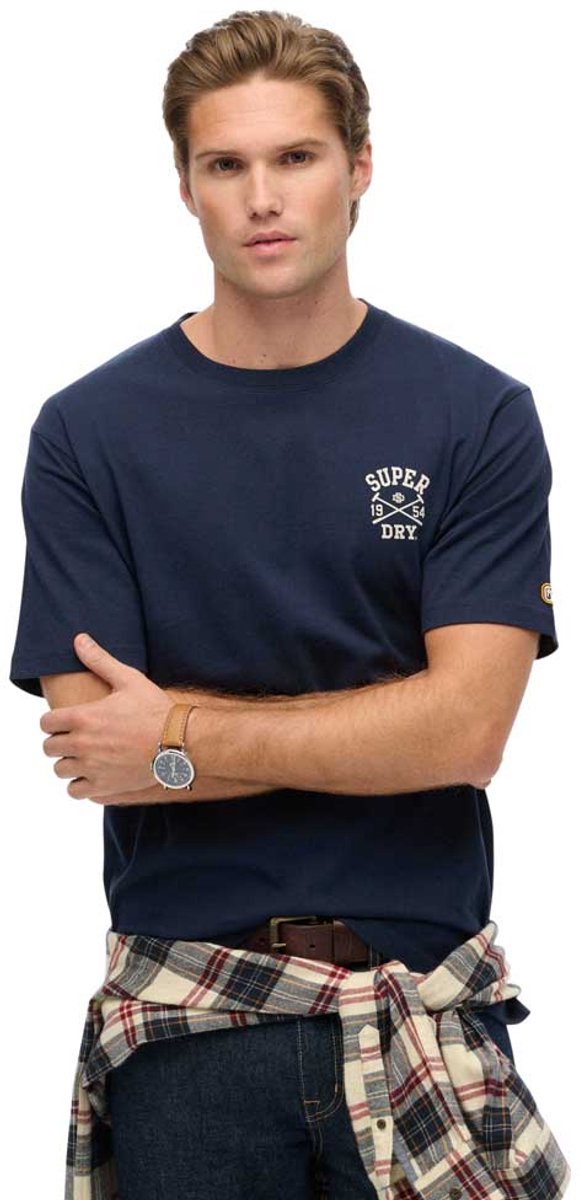 Superdry Athletic Club T-shirt Heren T-shirts Marineblauw