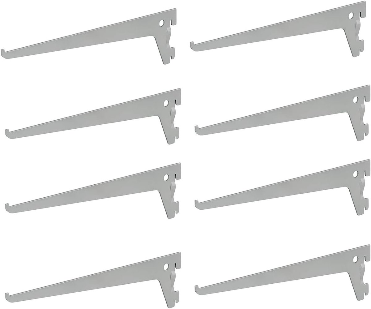x siwitec enkelgatsdragers 150 x 50 mm in aluminium wit, plankdrager voor een plankrailsysteem