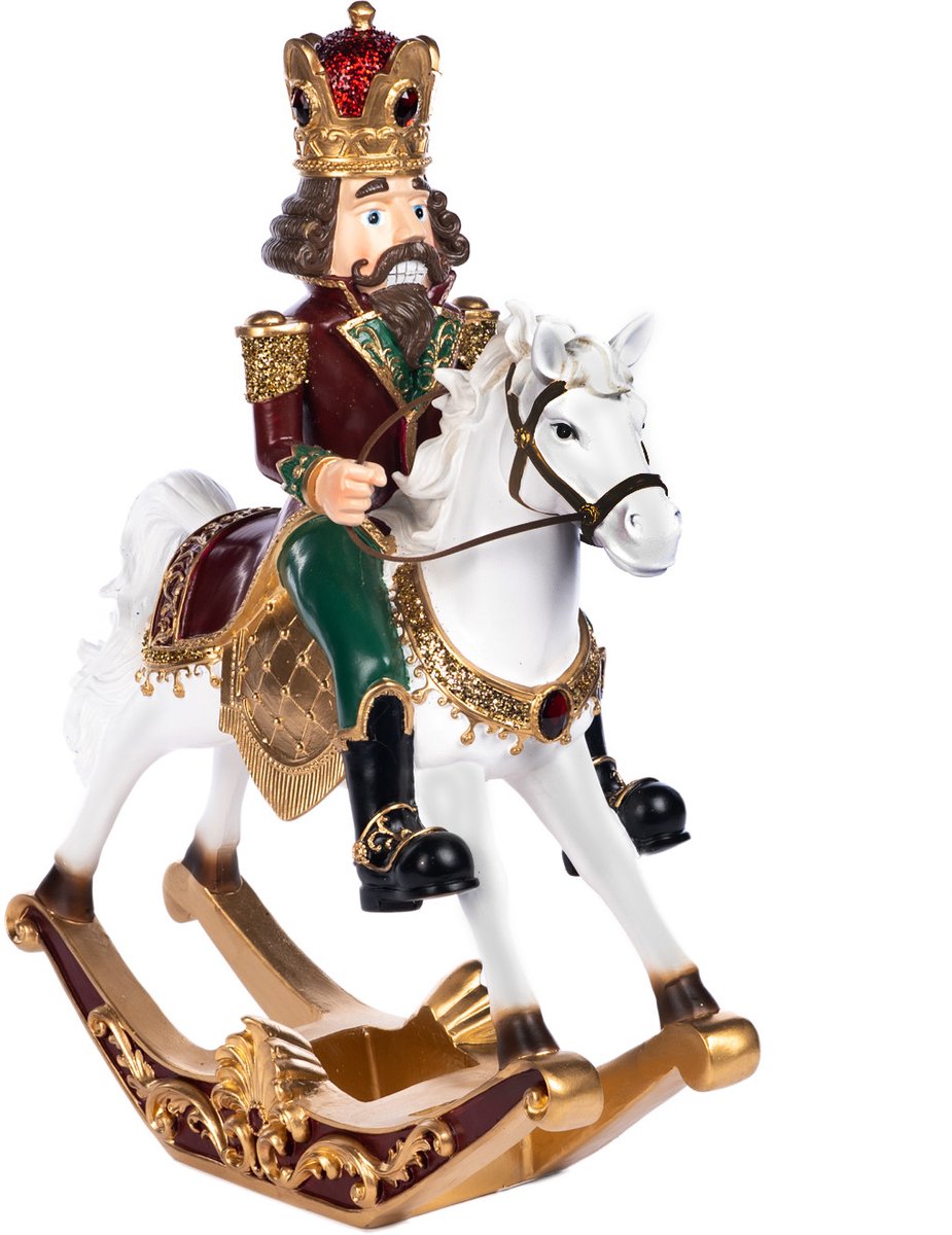 Goodwill Notenkraker op Paard Crème-Goud 45 cm