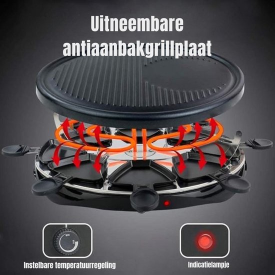 SCH® Gourmetstel 8 personen - Gourmetstellen - Gourmet - Zwart - ‎44cm x 34cm x 12cm — afbeelding 4
