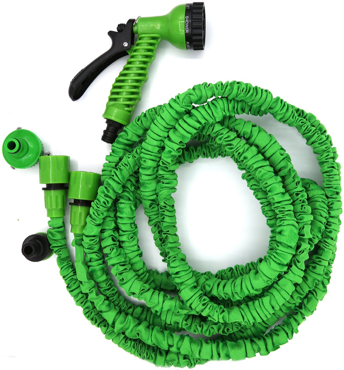 Uitschuifbare waterslang met sproeikop, 5-15 meter