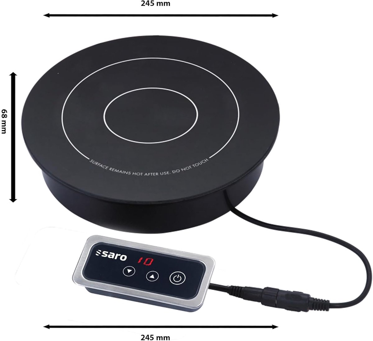 Inductiekookplaat met touchscreen en LED-display