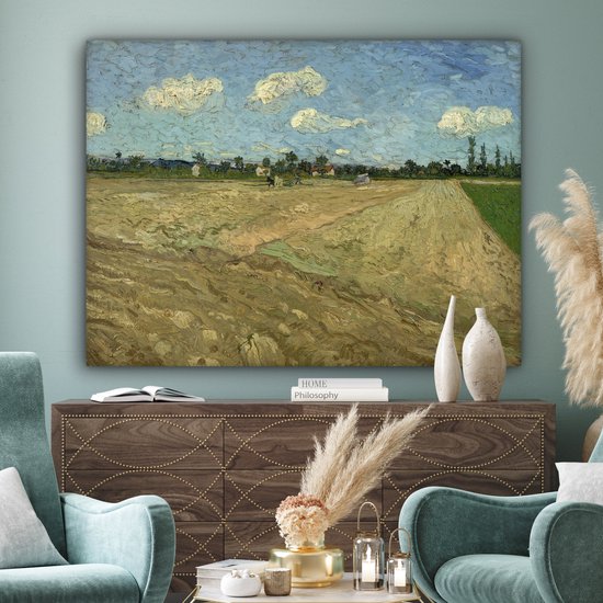 Peintures sur toile - Champs labourés - Vincent van Gogh - 160x120 cm - Décoration murale XXL