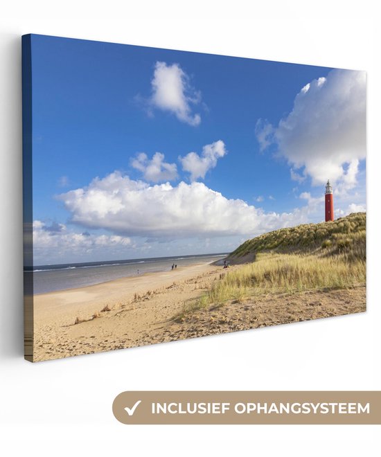 Peintures sur Toile Plage - Nature - Phare - 90x60 cm - Décoration murale