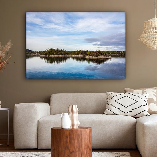 Mer du Nord à Noordwegen 140x90 cm - Tirage photo sur toile (Décoration murale salon / chambre) / Mer et plage