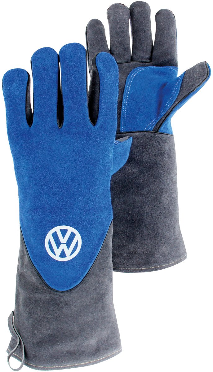 VW T1 Bus barbecuehandschoenen - ovenhandschoenen - bakhandschoenen hittebestendig in geschenkdoos rundleer (paar)