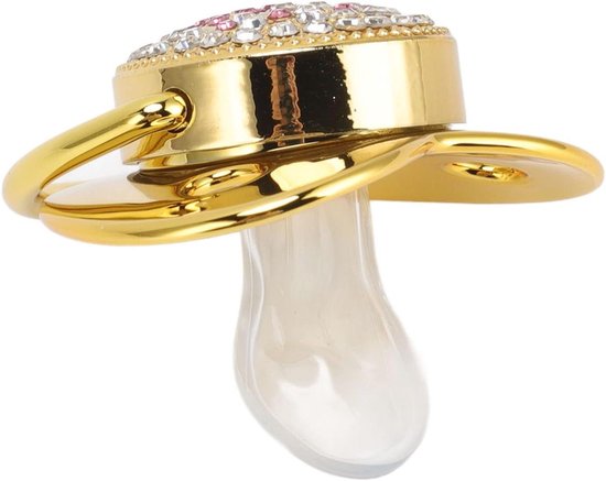 Allecto Plus - Sucette ultra-légère en Siliconen pour nouveau-nés de 6 à 18 mois - Glow - Allaitement - Couleurs Diverse - Sucette pour bébé - Bébé fille - Goud