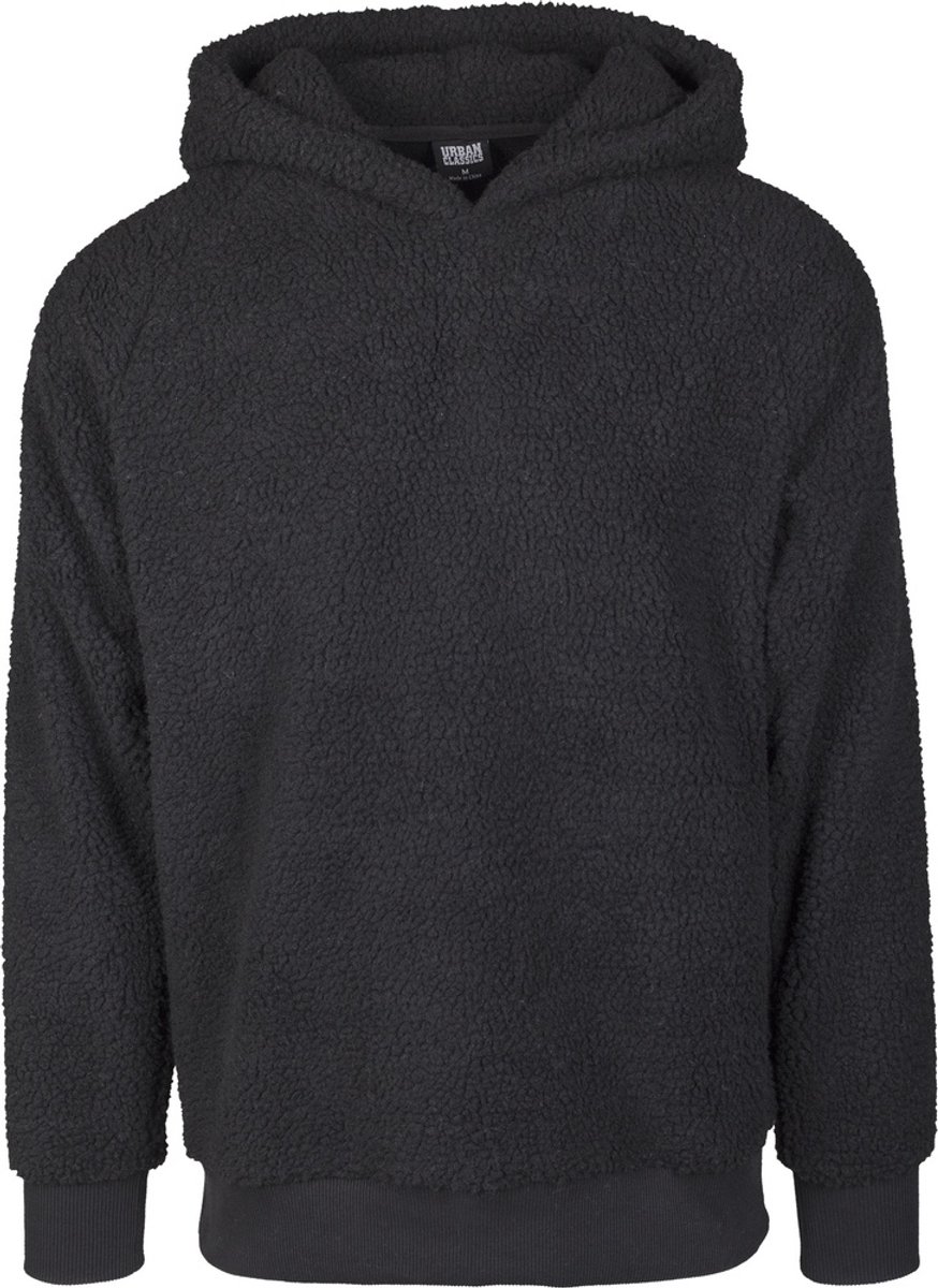 Urban Classics Sherpa Kinder hoodie/trui Kids 110 Zwart
