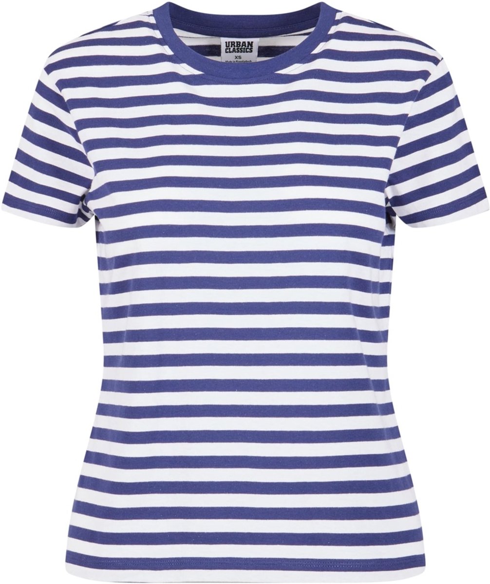 Urban Classics Regular Striped Dames T-shirt M Wit