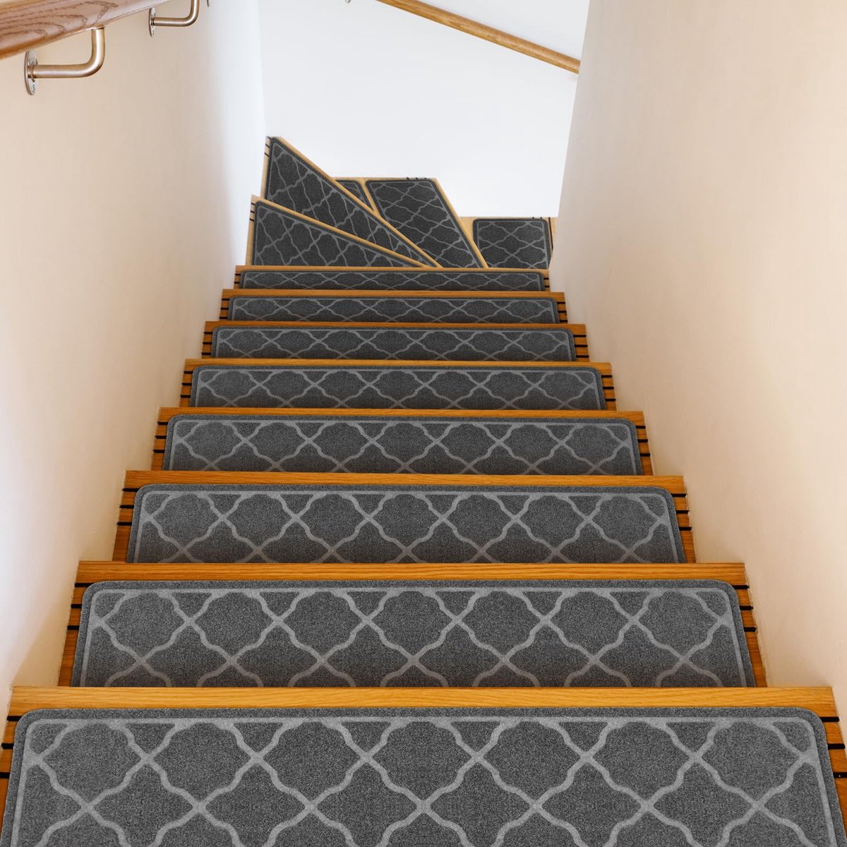 Ibenzoa® Antislip trapmatten set van 15 stuks voor veilig en stil gebruik