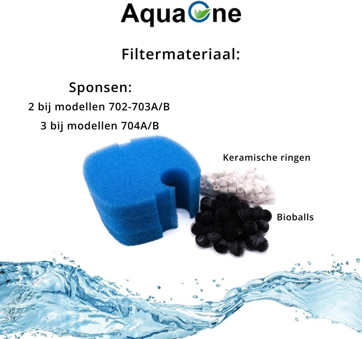 AquaOne Aquarium buitenfilter HW-704A l/u I Hoogwaardige filter voor aquaria tot 1000 liter I Pomp met filtermedia voor zoetwater thumbnail 6