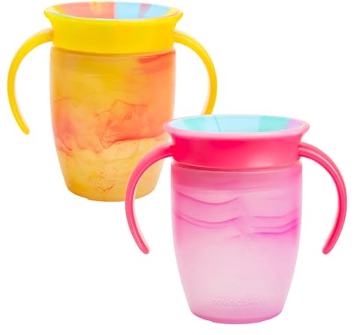 Spill-Free Baby Sippy Cups - 360° Training Mok voor 6+ maanden (2-pack) - Vaatwasmachinebestendig en Eenvoudig te Reinigen