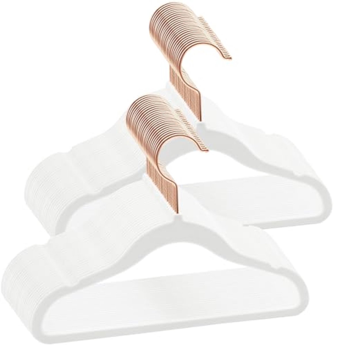 Fluwelen Kinderkleerhangers 50 Stuks - Antislip, Duurzaam & 360° Draaibare Haak