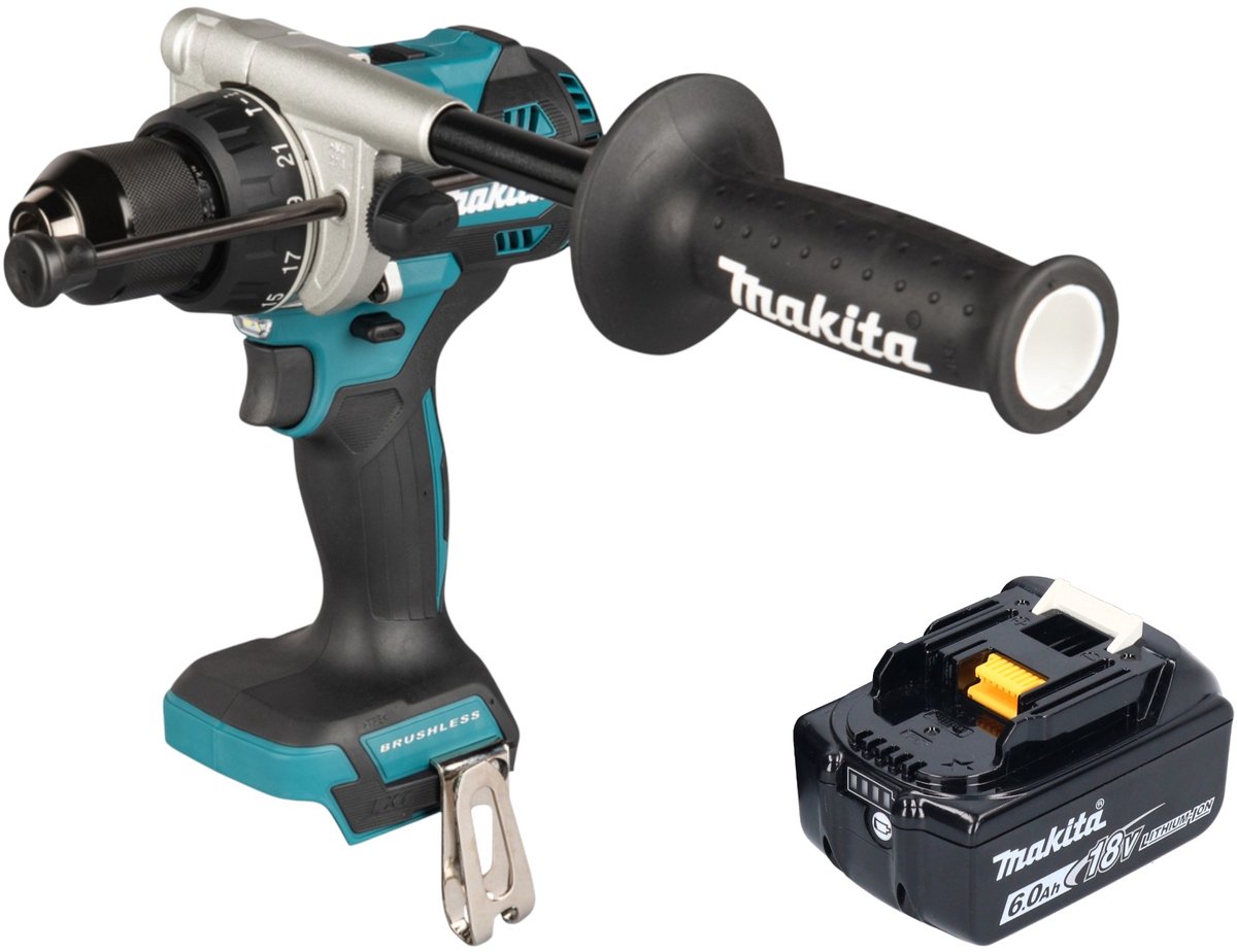 Makita DHP 492 G1 accu klopboormachine 18 V 141 Nm borstelloos + 1x accu 6,0 Ah - zonder oplader