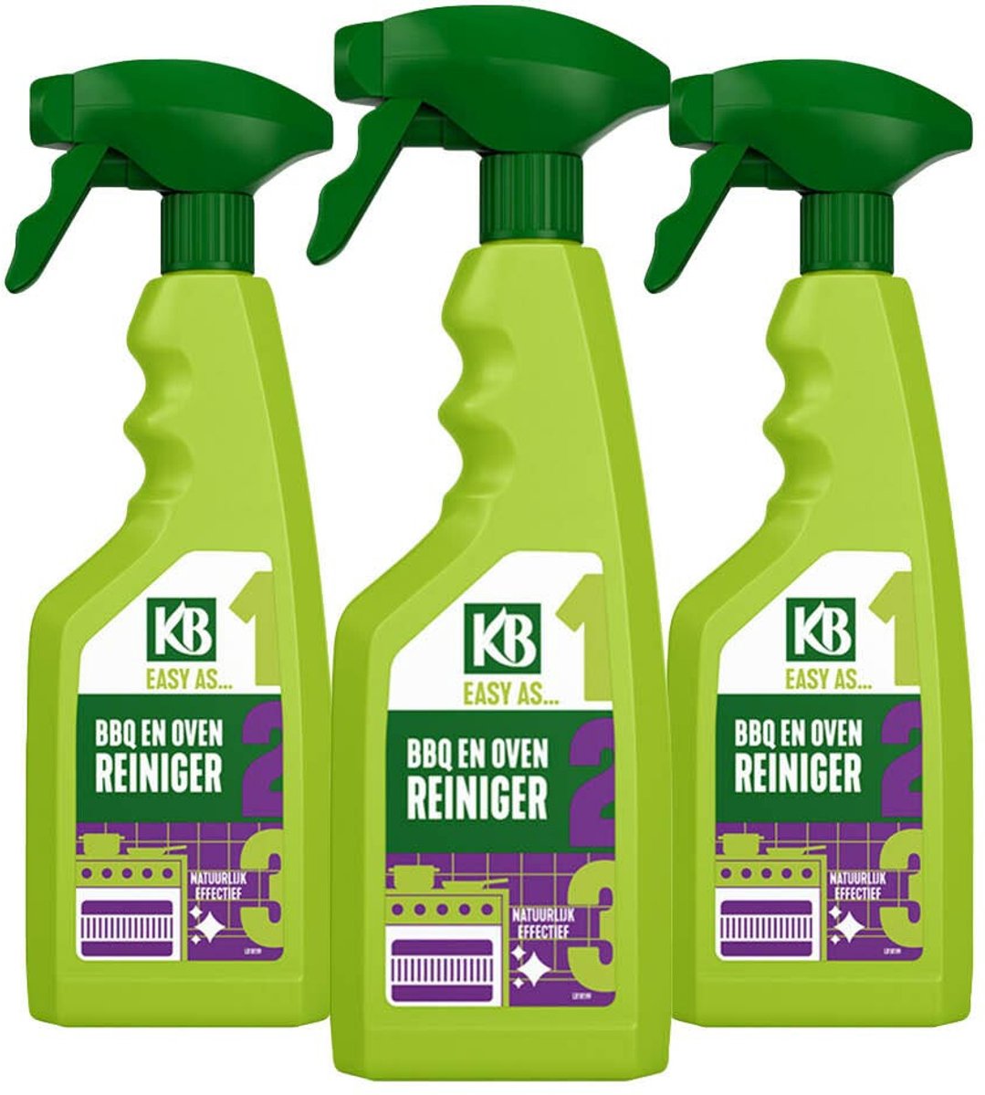 KB Easy - BBQ en Ovenreiniger Spray - 3 x 500 ml - Voordeelverpakking