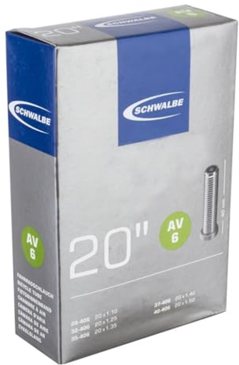 Fietsbinnenband AV 6 28/40-406 20 inch met 40 mm ventiel