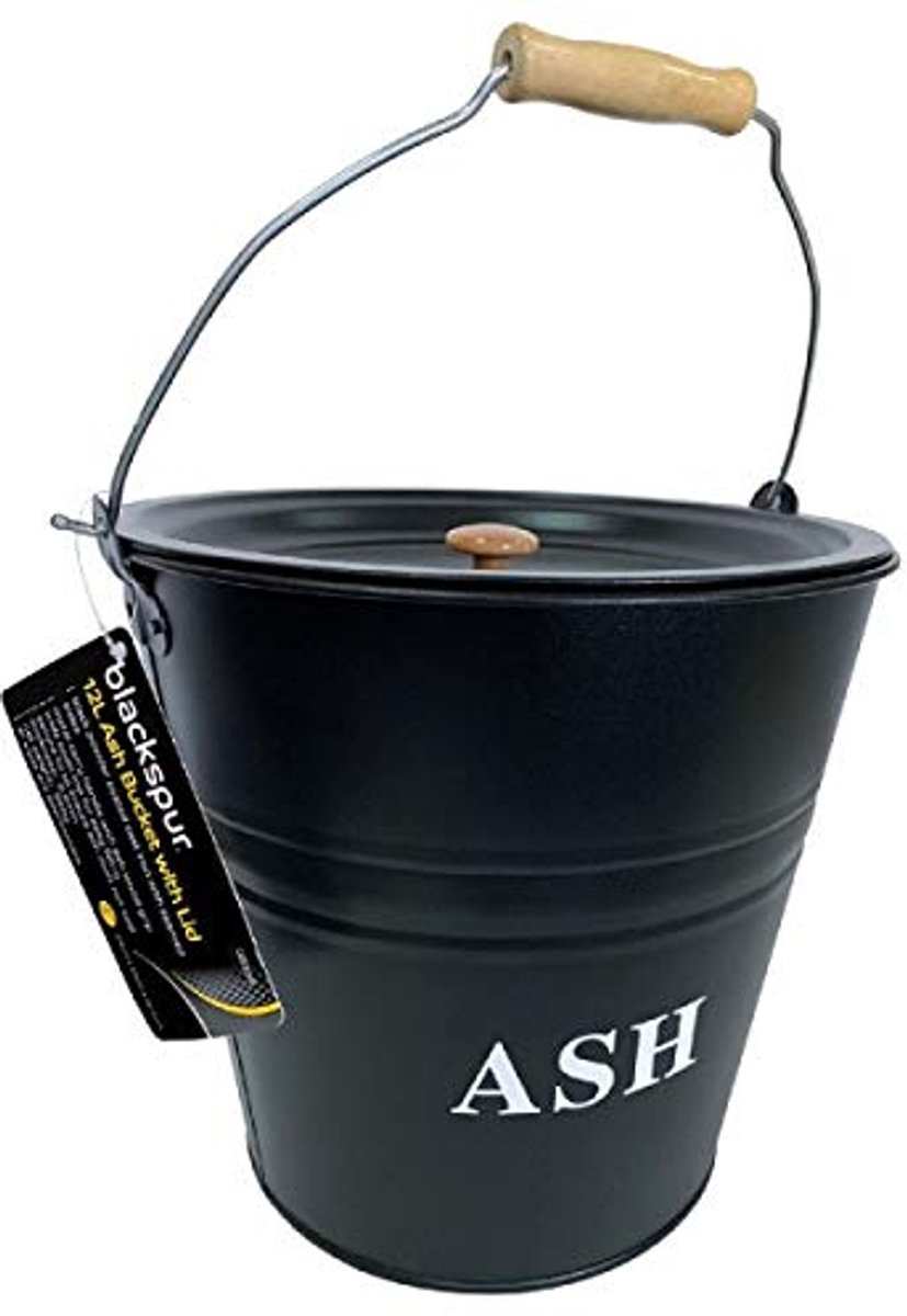 Houtskool Afvalemmer met Deksel - 12L