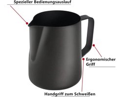 Roestvrij Stalen Melkkannetje voor Melkschuim - Perfect voor Cappuccino en Latte - 350 ml