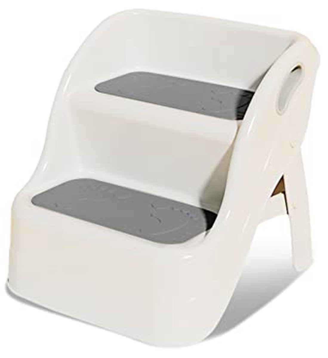 Opstapkruk voor kinderen, tweetraps opstapkruk, antislip, zeer stabiel, 2-traps opstapkruk, opvouwbare kruk voor kinderen, met handgreep, voor badkamer, woonkamer, keuken en toilet