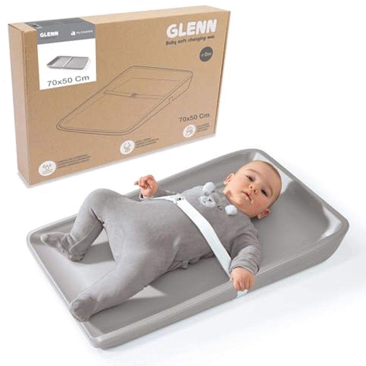 Image of Aankleedkussen voor baby's - Verschoonkussen van 50x70 cm - Veilig en gemakkelijk schoon te maken