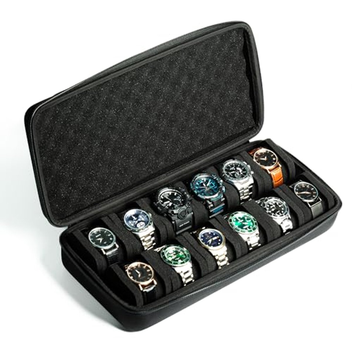 Hoesje voor 12 Horloges - Hard Reis- en Opbergtas voor Horloges
