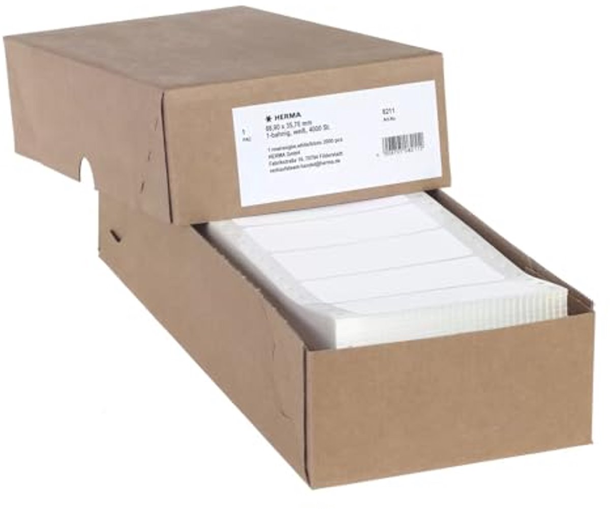Zelfklevende computeretiketten 88,9 x 35,7 mm - 4000 wit