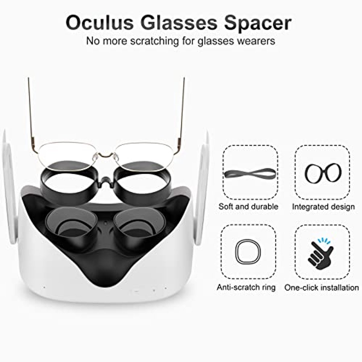 Lensbeschermer voor Oculus/Meta Quest 2 - Antikras VR-accessoire voor brillendragers thumbnail 3